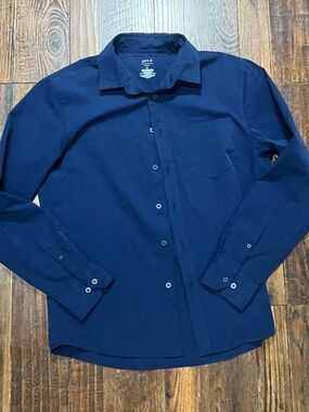Apt. 9 Men's Dark Navy Button-Down Dress Shirt